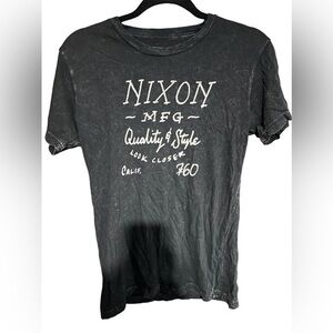 Y2K TSHIRTS NIXON INKWELL BLACK TAN size Small